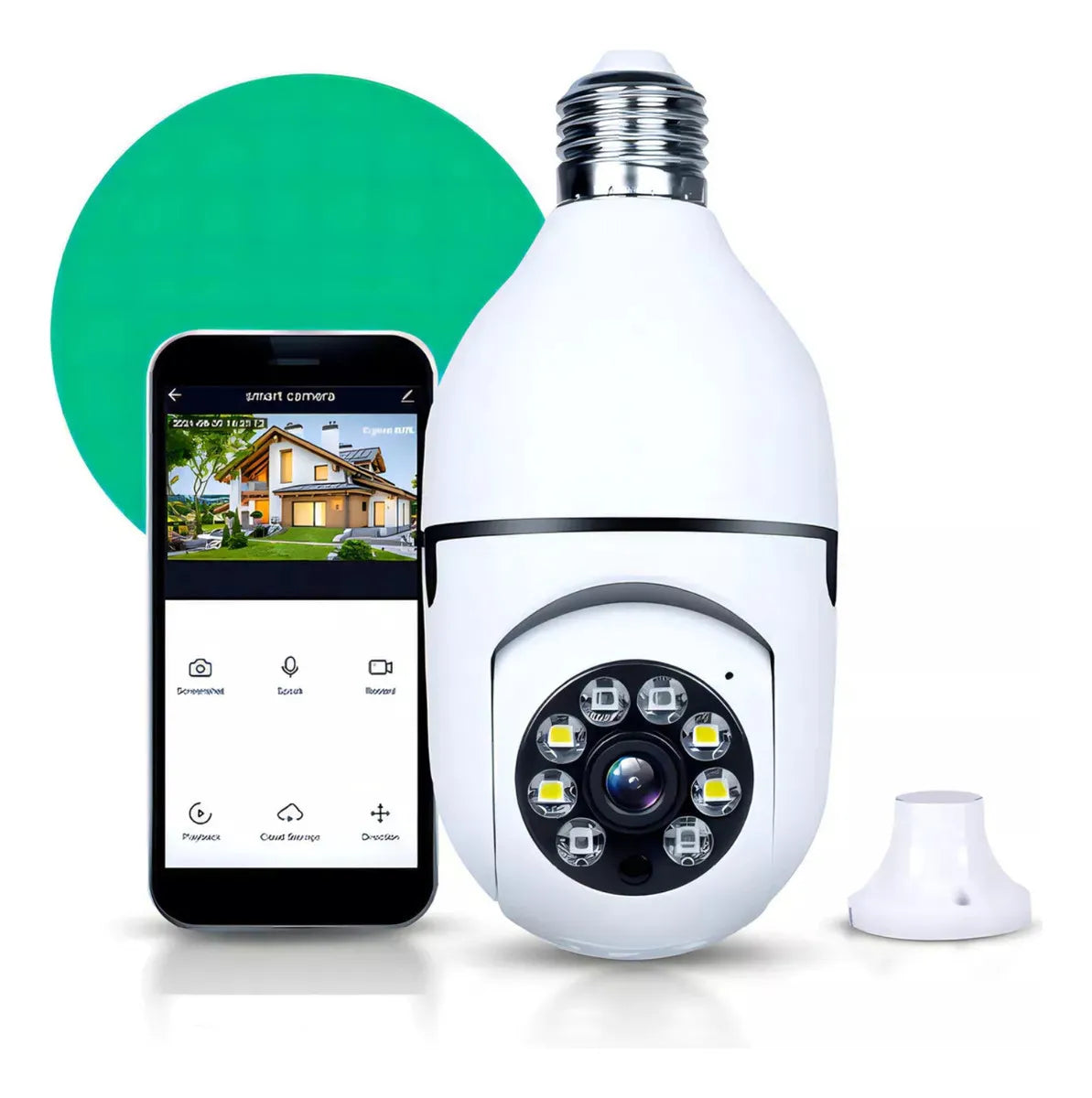 Câmera Lâmpada 360° Wi-Fi com App (PROMOÇÃO)