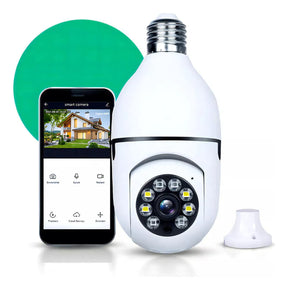 Câmera Lâmpada 360° Wi-Fi com App (PROMOÇÃO)